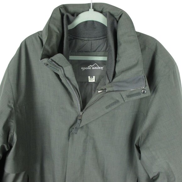 Eddie Bauer WeatherEdge 3-in-1 Parka Jacket Mens 2XL Green Hooded Waterproof - Picture 11 of 12
